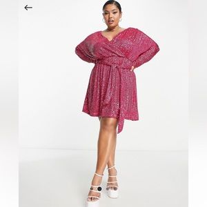 Sequined flirty pink dress